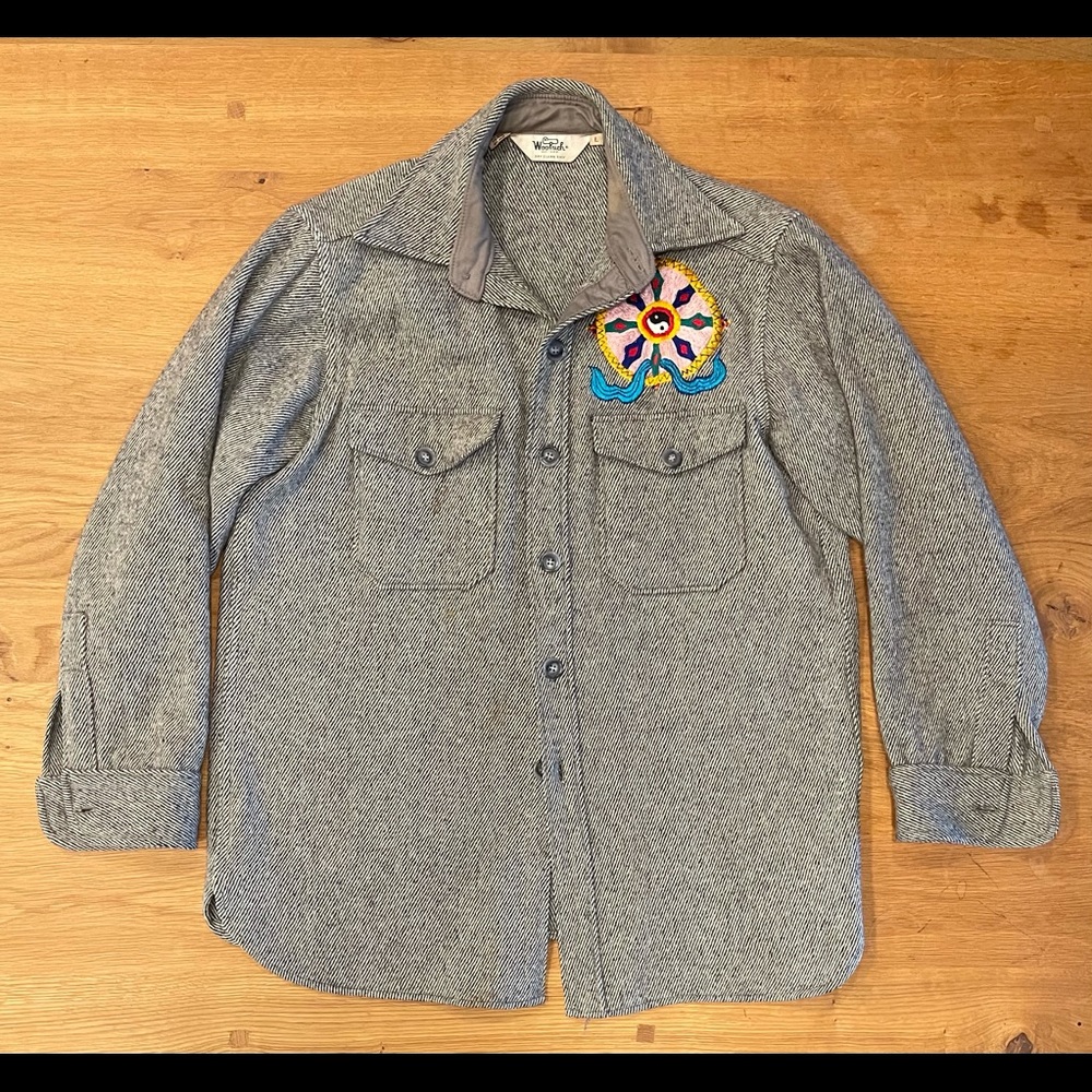 1970s Woolrich Herringbone Shirt Jacket